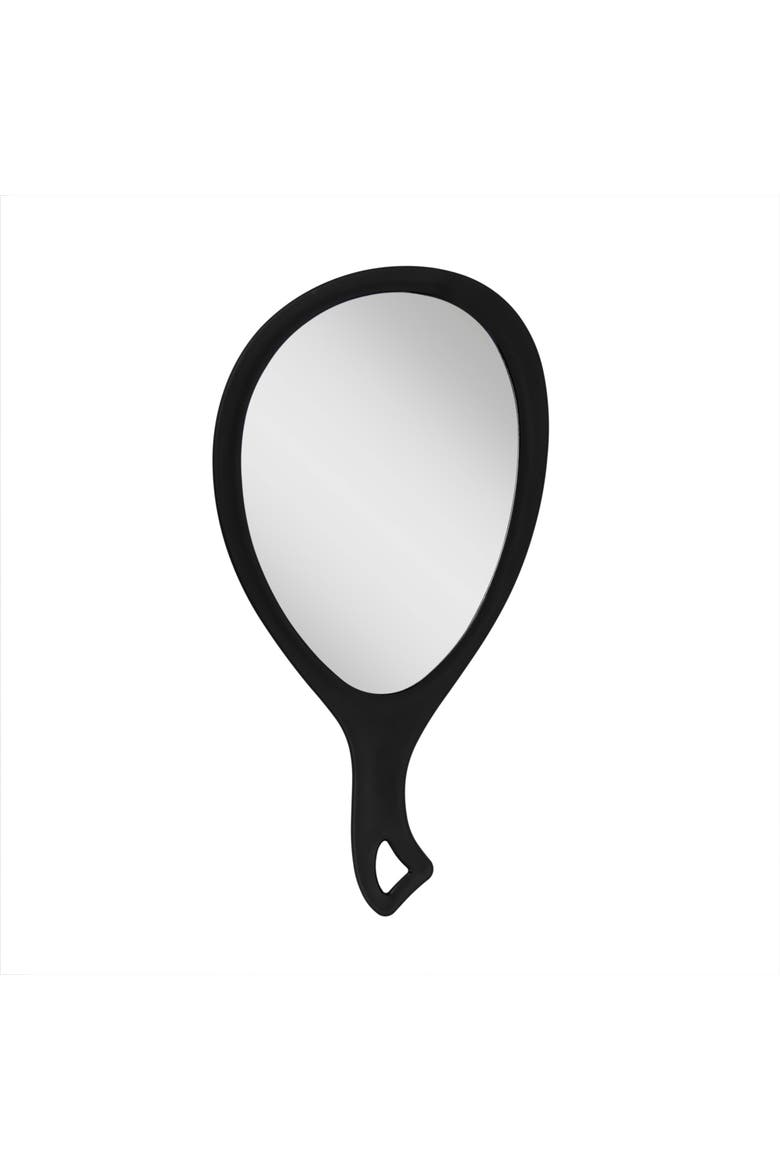 Teardrop Handheld Mirror with Handle, Main, color, Black Onyx