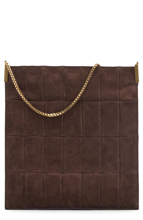 Hudson’s store vintage brown suede clutch