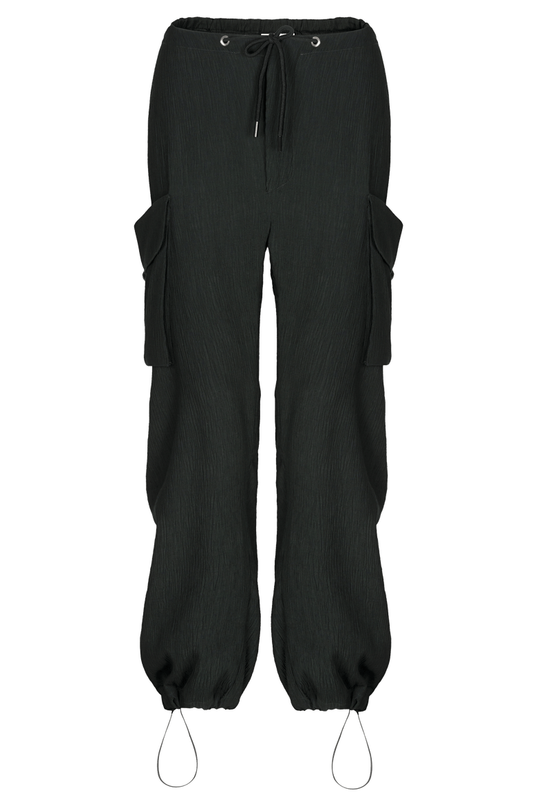 Tambalah Crinkle Cargo Pant, Main, color, Black Crinkle