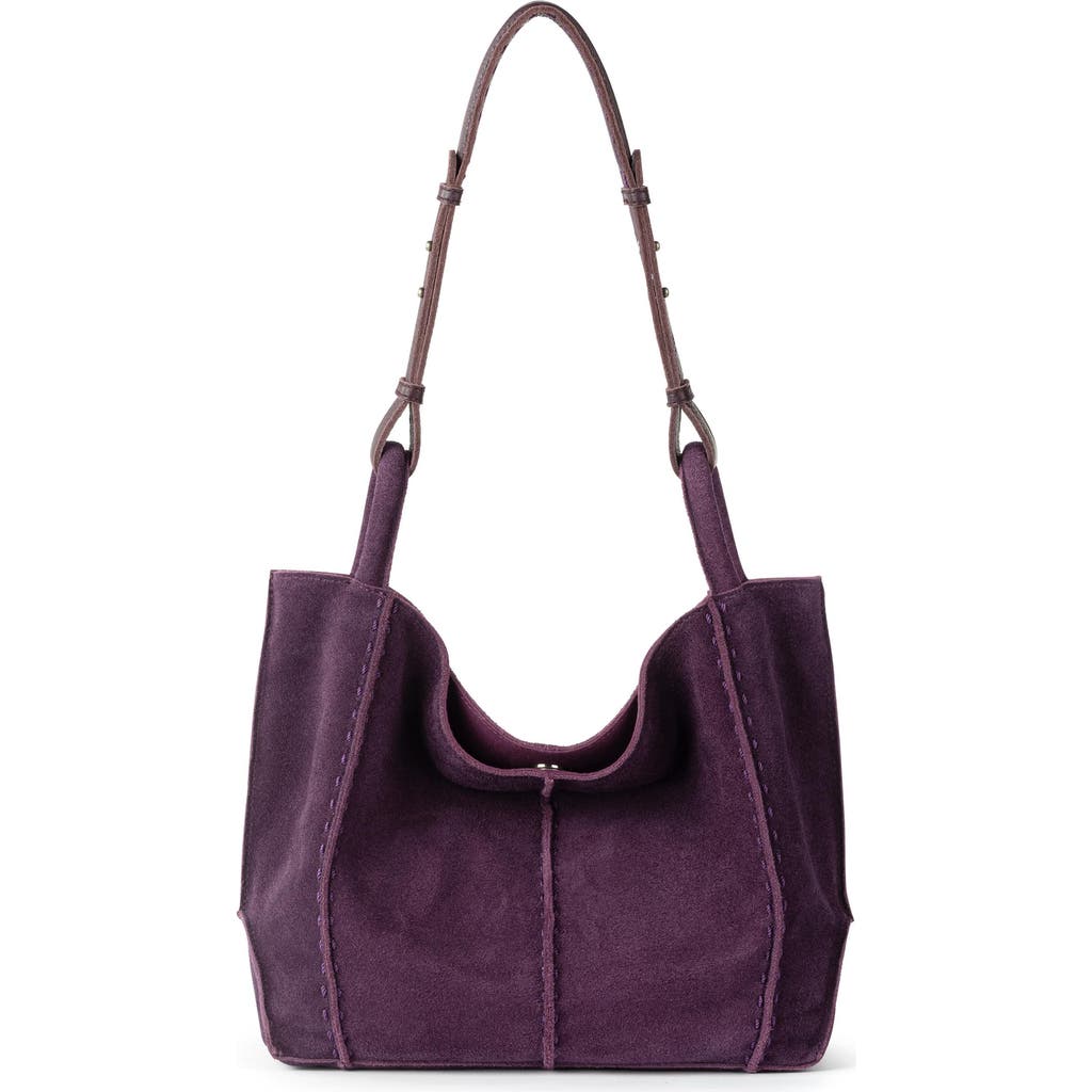 The Sak Los Feliz Medium Tote Leather Bag In Purple