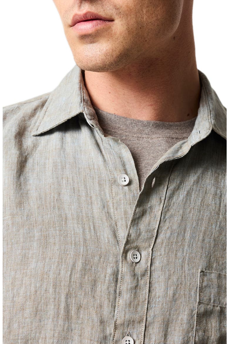 Coromandel Button-Up Linen Shirt, Alternate, color, TAUPE