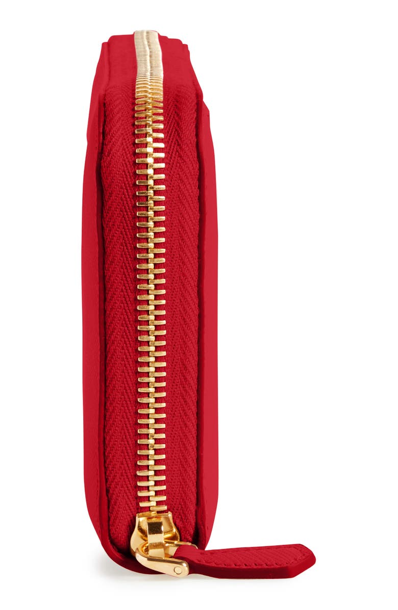 Prada Monochrome Saffiano Leather Zip Around Wallet, Alternate, color, 