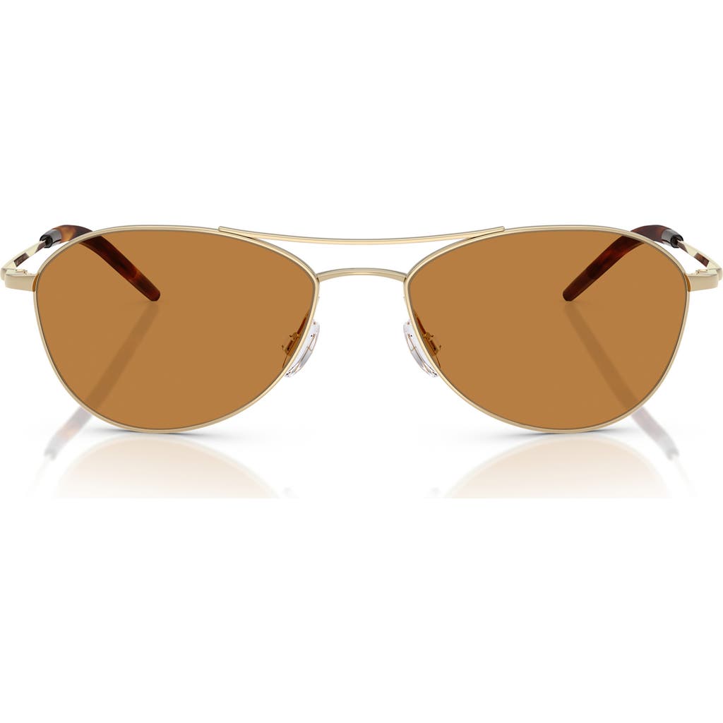 Oliver Peoples 57mm Pilot Sunglasses In Gold