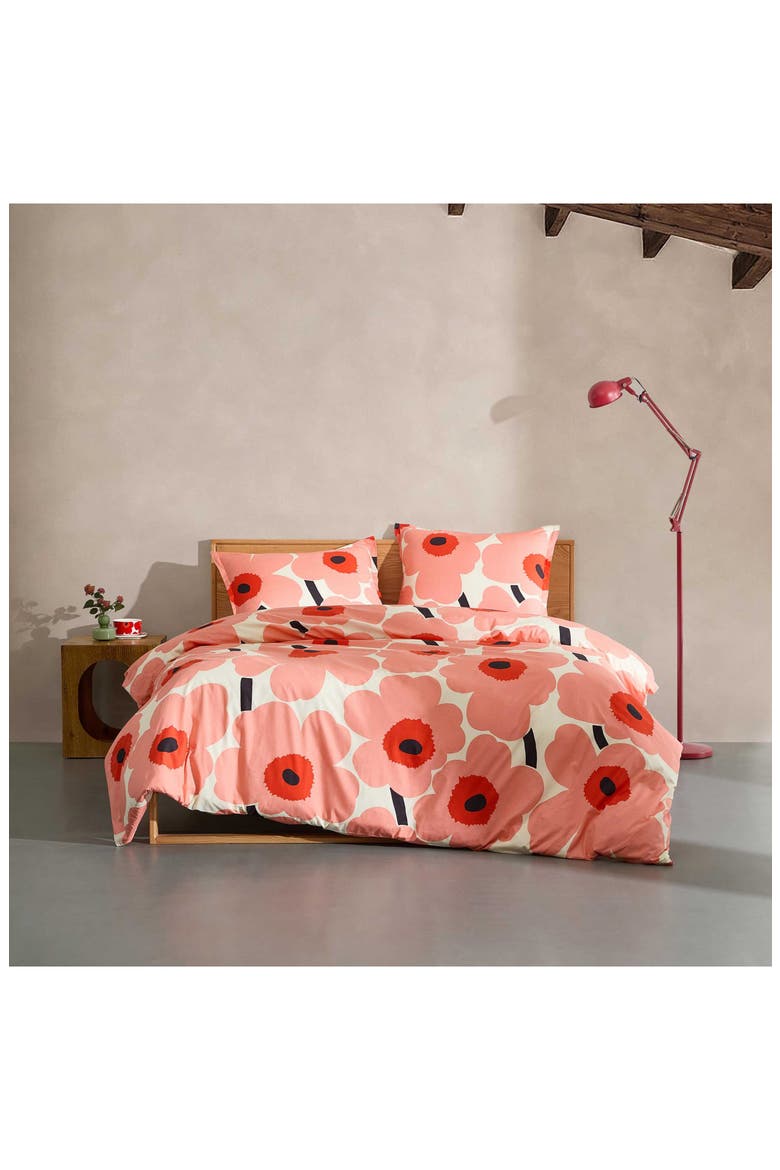 Unikko Cotton Percale Comforter & Shams Set, Alternate, color, MEDIUM / DARK PINK