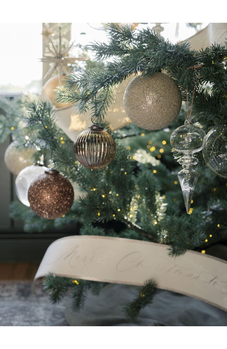 CG Hunter Assorted Neutral Palette Glass Finial Ornament, Alternate, color, Crème