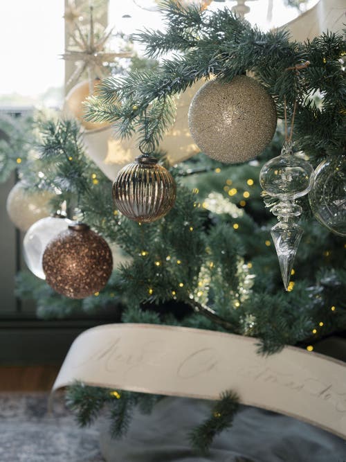 Cg Hunter Assorted Neutral Palette Glass Finial Ornament In Sand