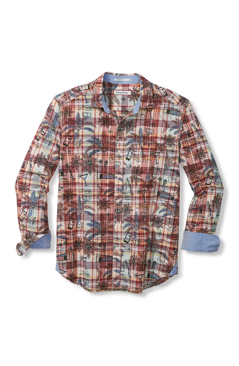 Tommy Bahama Palm Springs Plaid Regular Fit Shirt, Alternate, color, 
