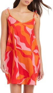 Sanctuary Abstract Print Cotton Cover-Up Dress