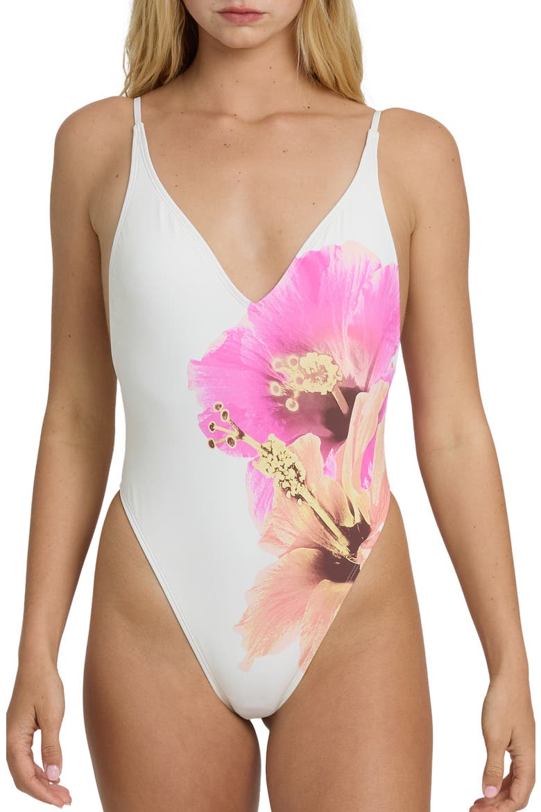 Sunny Shore One-Piece Swimsuit, Main, color, SALT CRYSTAL
