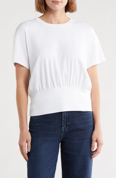 Banded Hem Rib T-Shirt