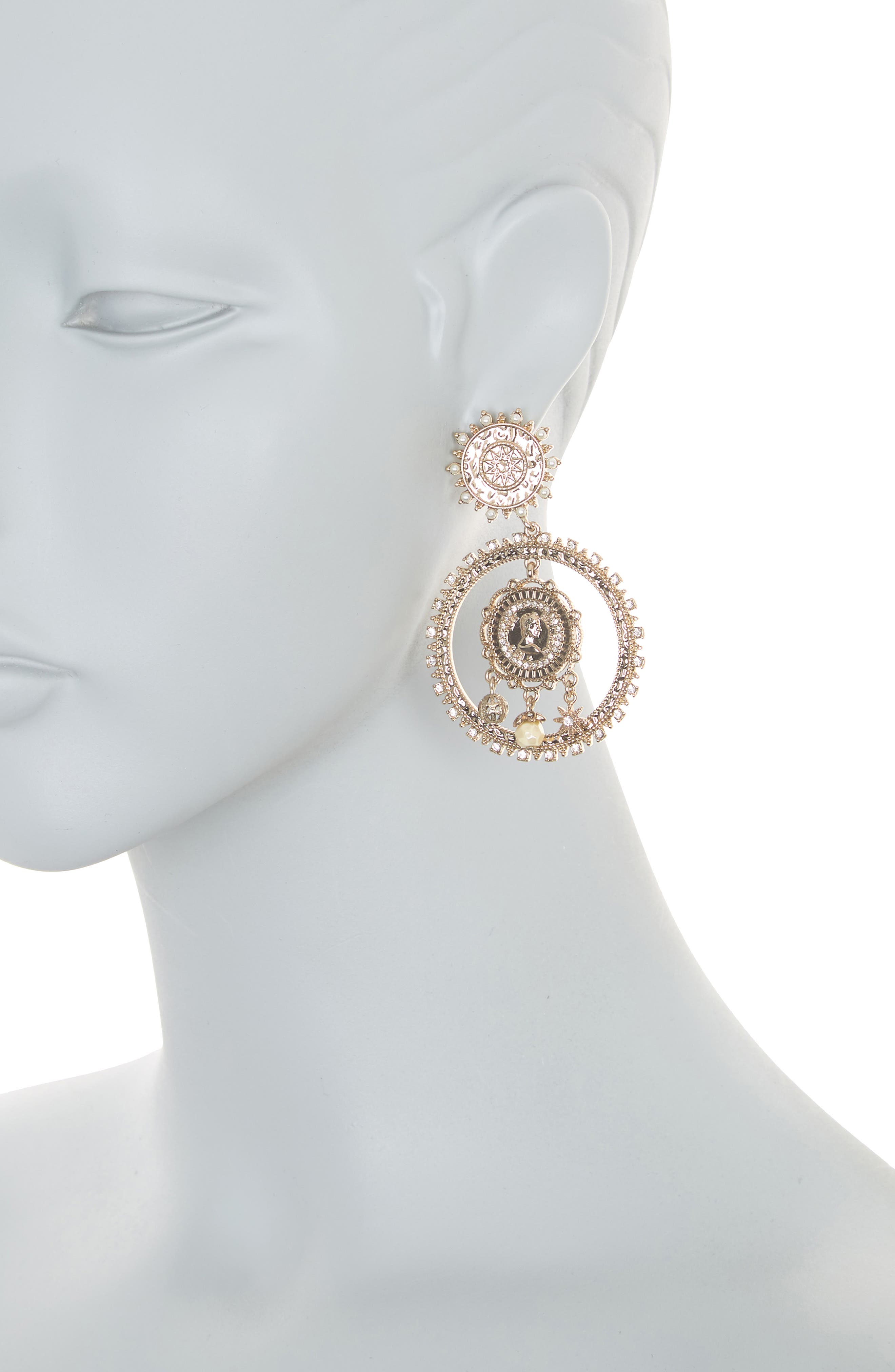 Marchesa Large Coin Double Drop Earrings (Women) | Nordstromrack