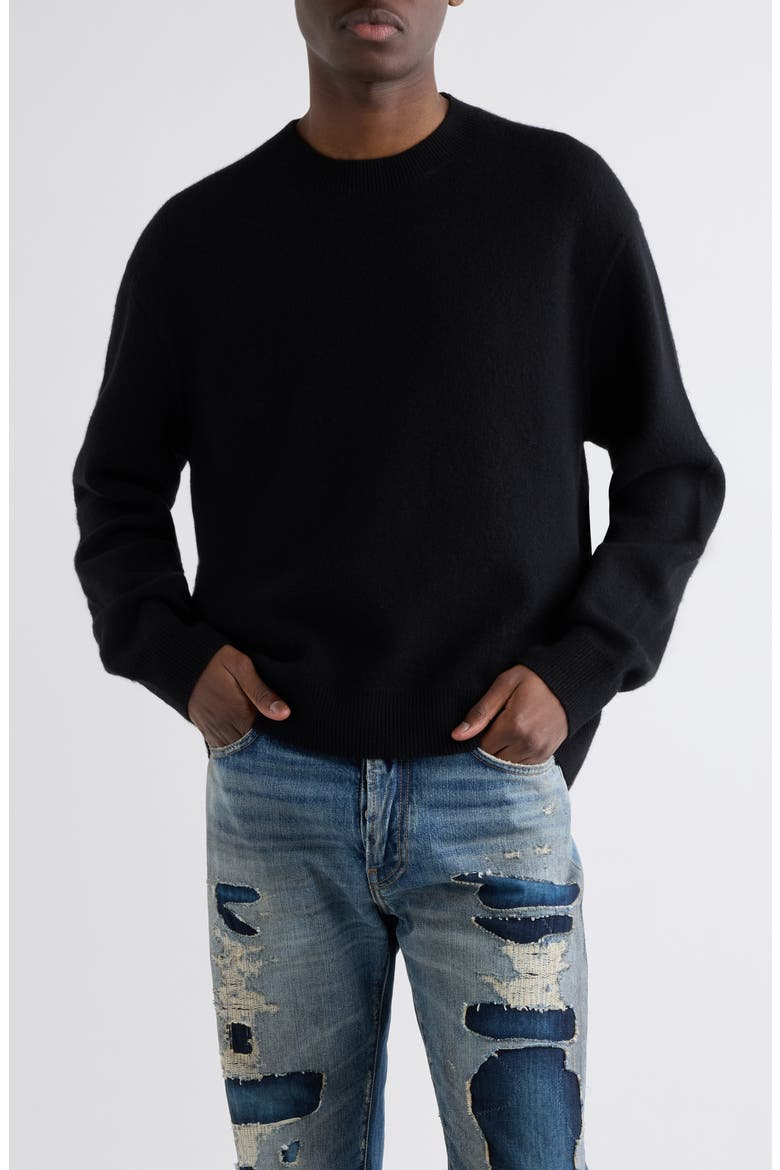 Klimis Cashmere Blend Sweater, Main, color, BLACK
