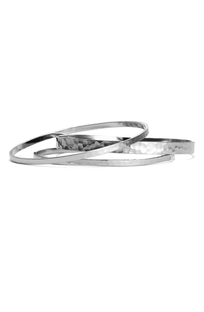 Nordstrom Hammered Bangles, Main, color, 