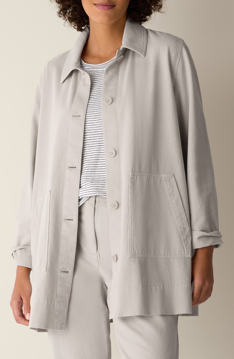 Eileen Fisher Organic Cotton Chore Jacket, Main, color, Papyrus