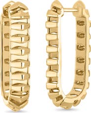 Bony Levy 14K Gold Caged Elongated Hoop Earrings