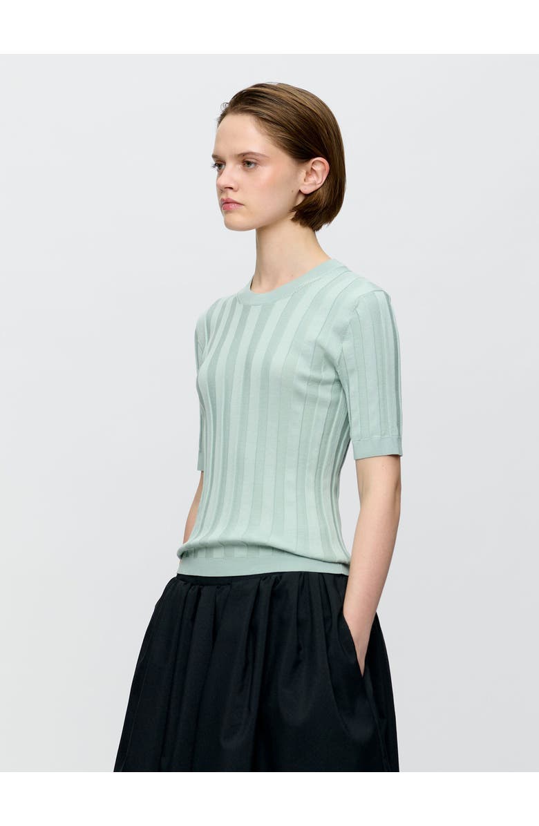 Callas Milano Deeda Crewneck sweater Pale Grey, Alternate, color, Pale Turquoise