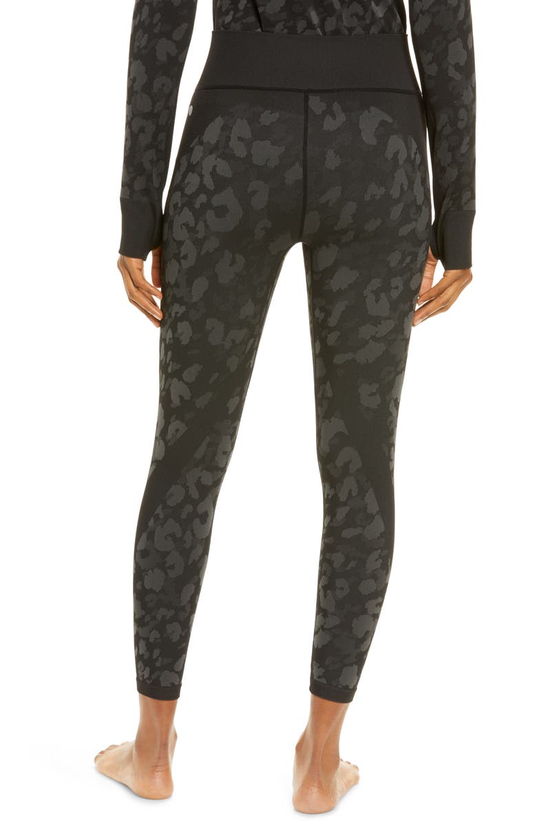 Zella Cozy Patterned Baselayer Leggings, Alternate, color, 