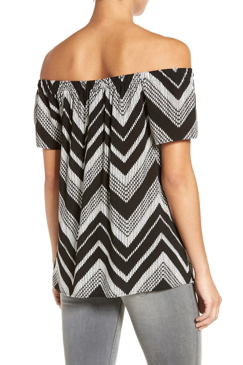 Off the Shoulder Top, Alternate, color, BLACK