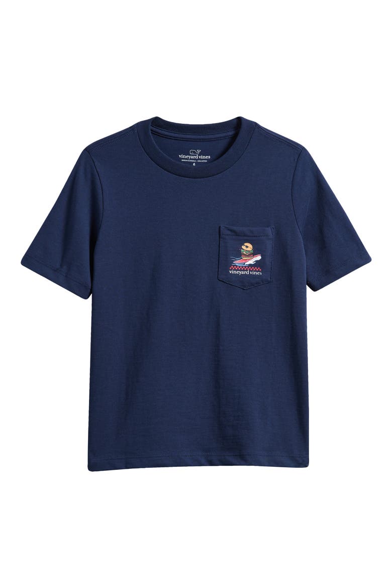 Kids' Surfin' Burger Cotton Graphic T-Shirt, Main, color, JAKE BLUE