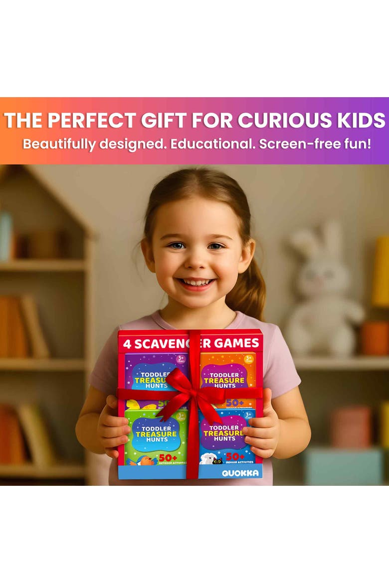 Activity Cards Scavenger Hunt Set for Toddlers, Alternate, color, Set of 4