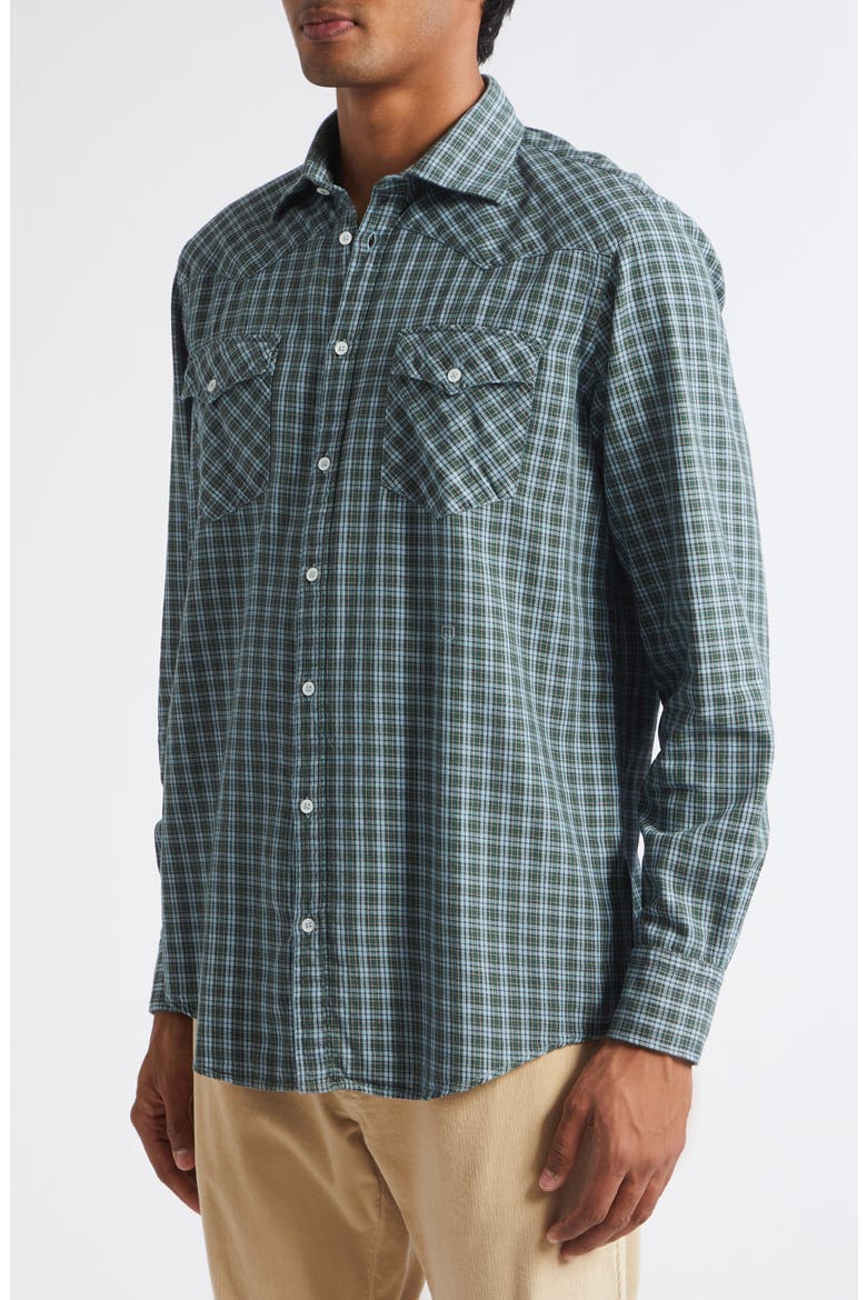 Genova Stripe Cotton Button-Up Shirt, Alternate, color, MARER