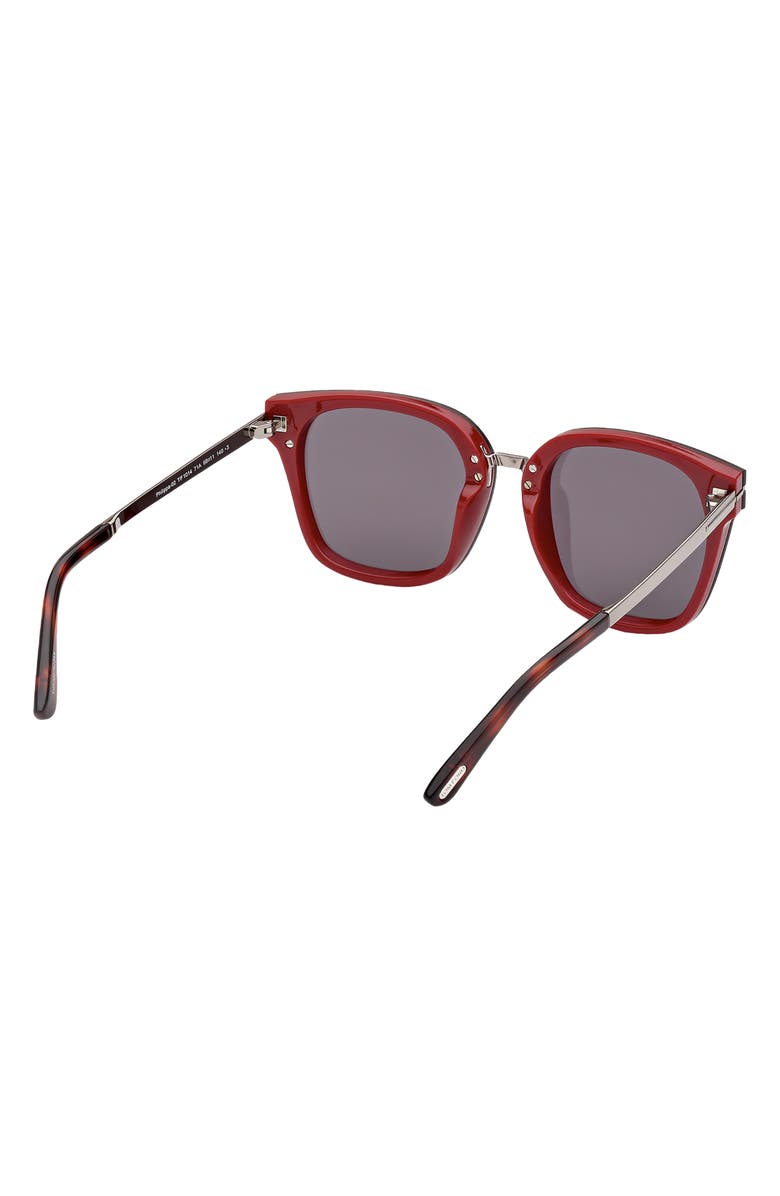 TOM FORD Philippa 68mm Gradient Square Sunglasses, Alternate, color, Shiny Bordeaux/ Smoke
