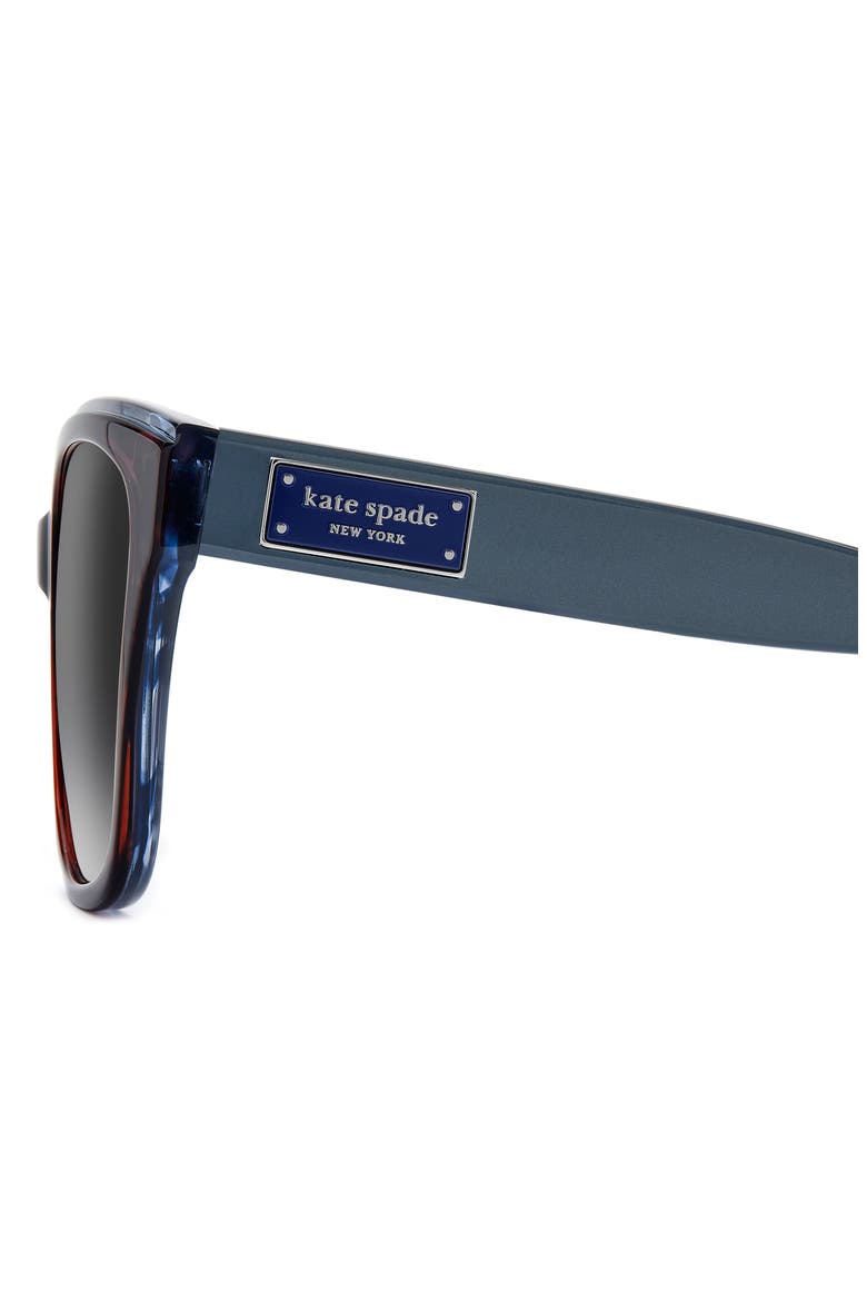 fatimah 55mm gradient polarized rectangular sunglasses, Alternate, color, BLUE RED STRIPED MULTI/ GREY