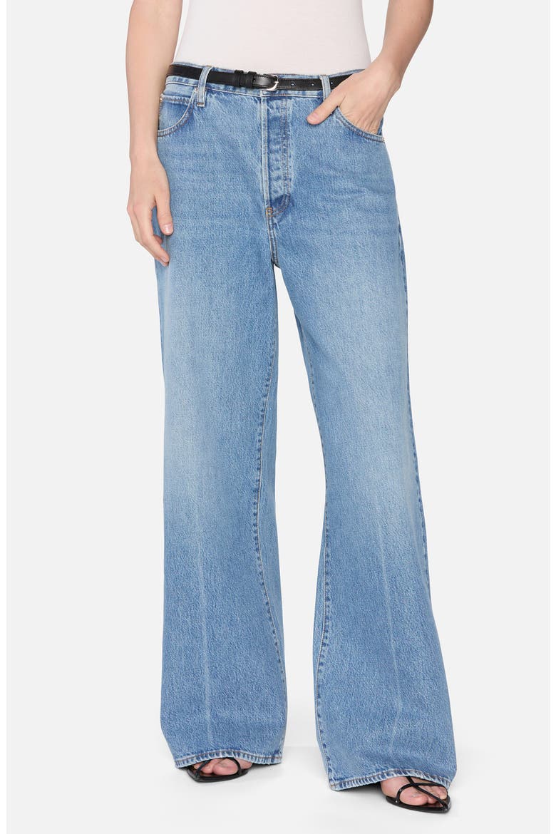 The Loose High Waist Wide Leg Jeans, Main, color, RUNDOWN