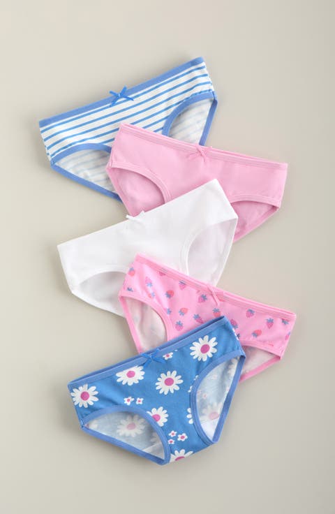 Kids' Assorted 5-Pack Stretch Cotton Hipster Briefs