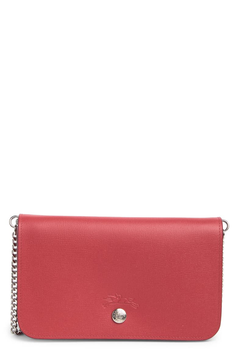 Le Pliage Neo Wallet on a Chain, Main, color, RED