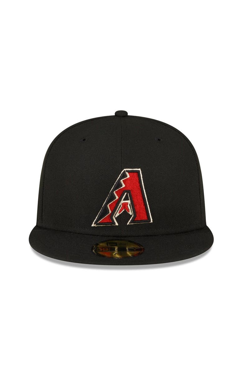 New Era Men's New Era Black Arizona Diamondbacks Throwback Authentic Collection 59FIFTY Fitted Hat, Alternate, color, 