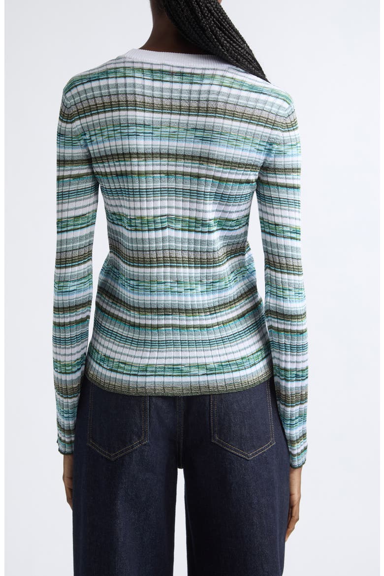 Mixed Stripe Rib Cardigan, Alternate, color, S72R4