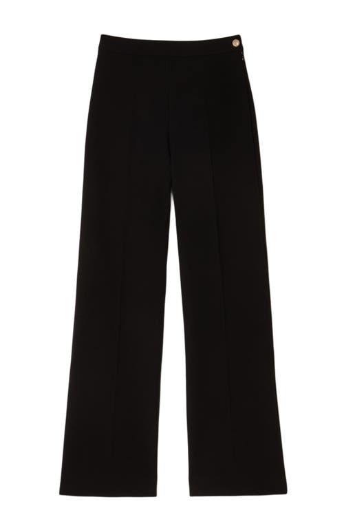 Sandro Straight-leg Buttoned Trouser In Black