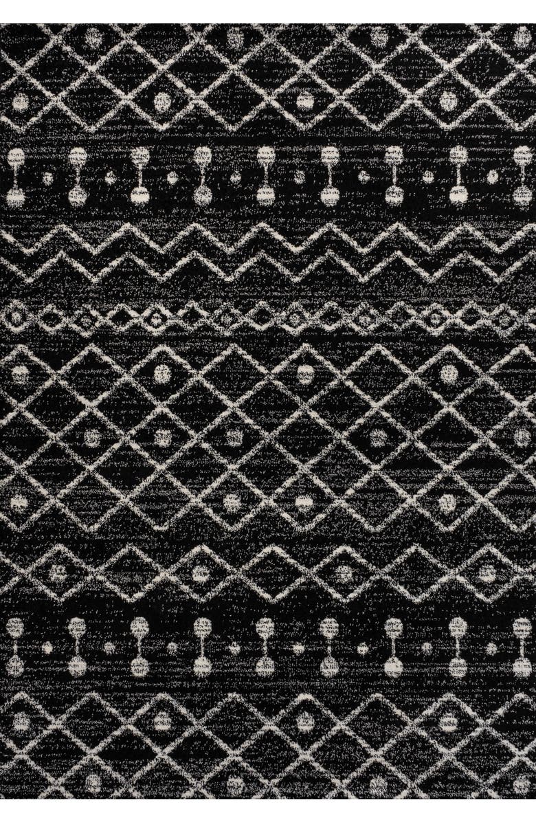 JONATHAN Y Aksil Moroccan Beni Souk Area Rug, Main, color, Black/Cream