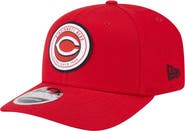 New Era Men's New Era Red Cincinnati Reds Circle Patch 9SEVENTY Stretch-Snap Hat