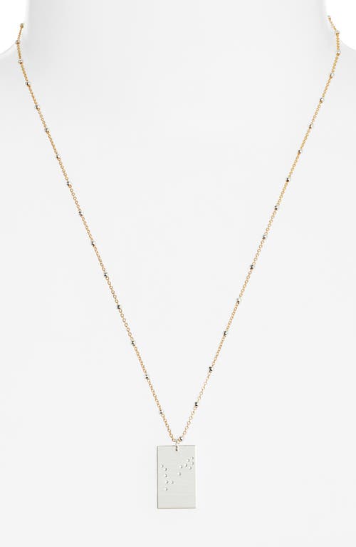 Set & Stones Zodiac Constellation Pendant Necklace In Silver - Pisces
