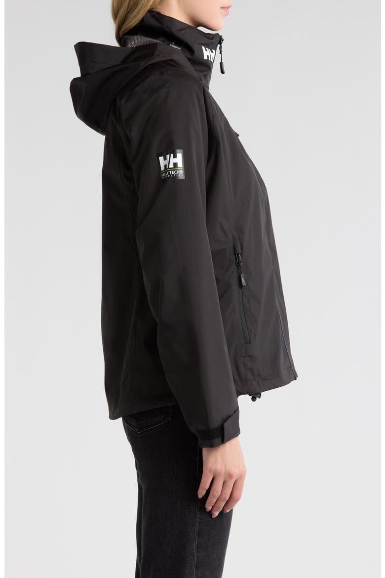 Crew 2.0 Waterproof Midlayer Hooded Sailing Jacket, Alternate, color, BLACK