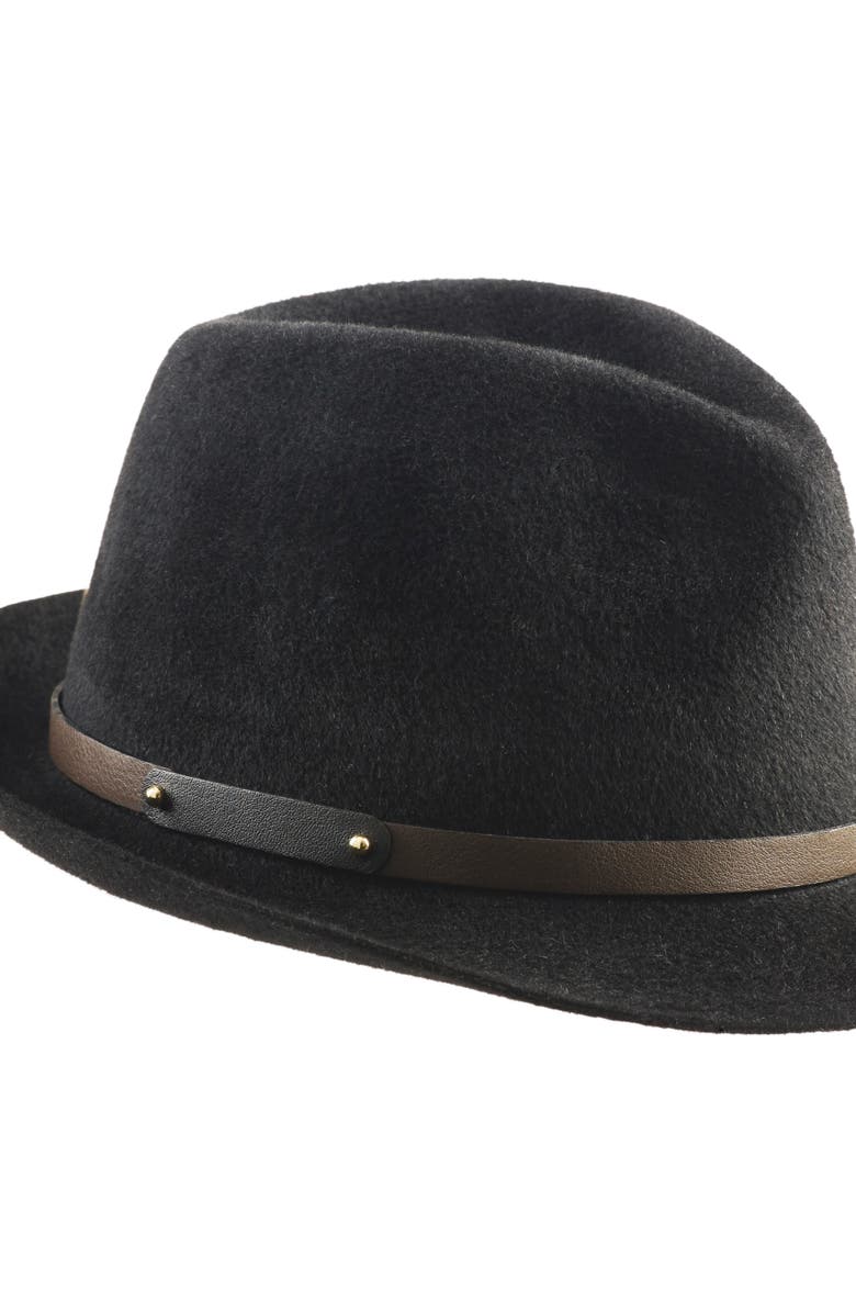 Helen Kaminski Karmen Short Brim Packable Fur Felt Fedora, Alternate, color,