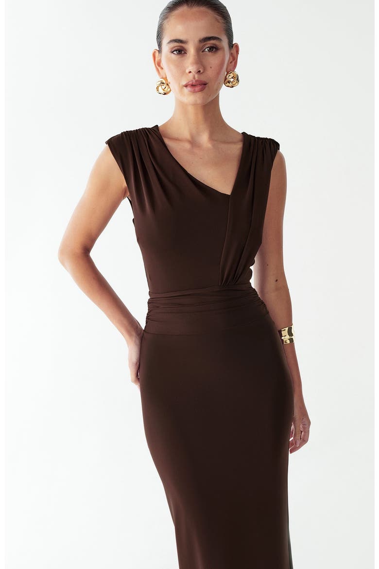 Tima Maxi Dress, Alternate, color, Chocolate