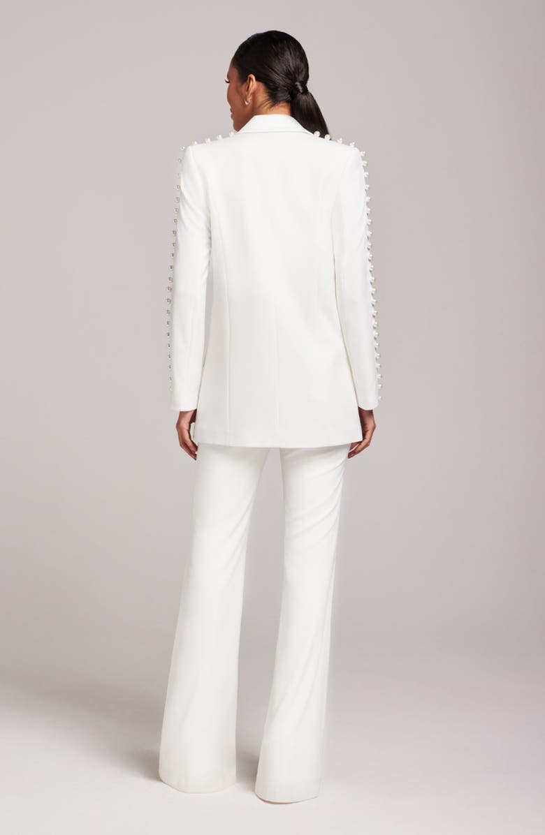 NADINE MERABI Pintuck Pleat Wide Leg Pants, Alternate, color, White