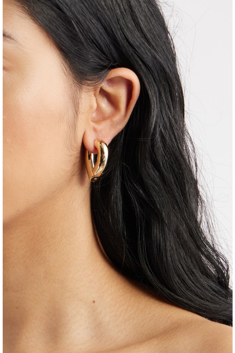 Tube Front/Back Earrings, Alternate, color, GOLD