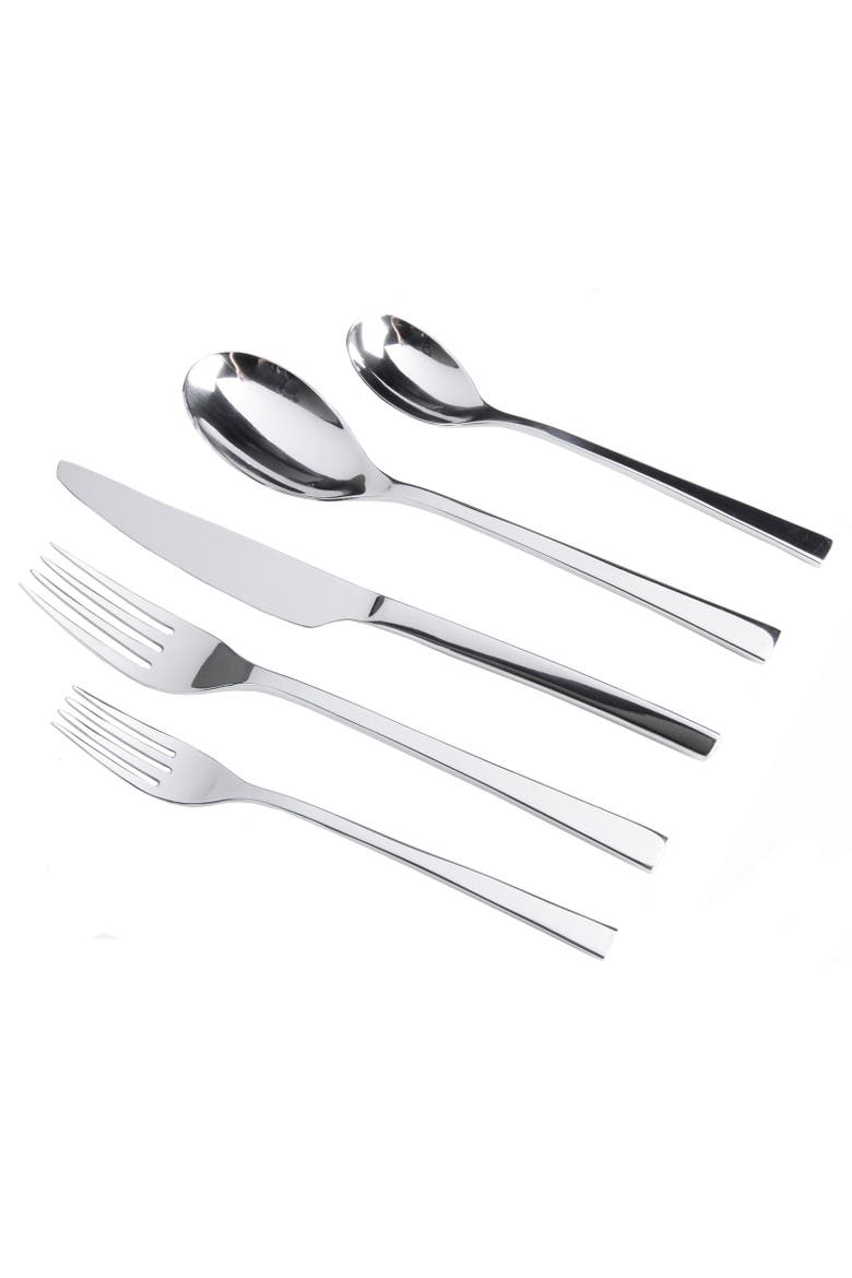 Sparland 20 Piece Stainless Steel Flatware Set, Alternate, color, Silver