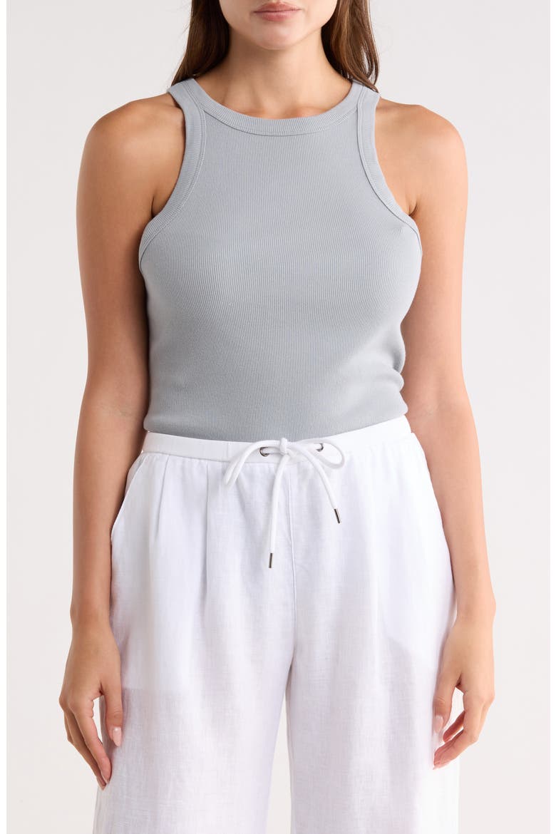 Ribbed Knit Tank, Main, color, BREEZE
