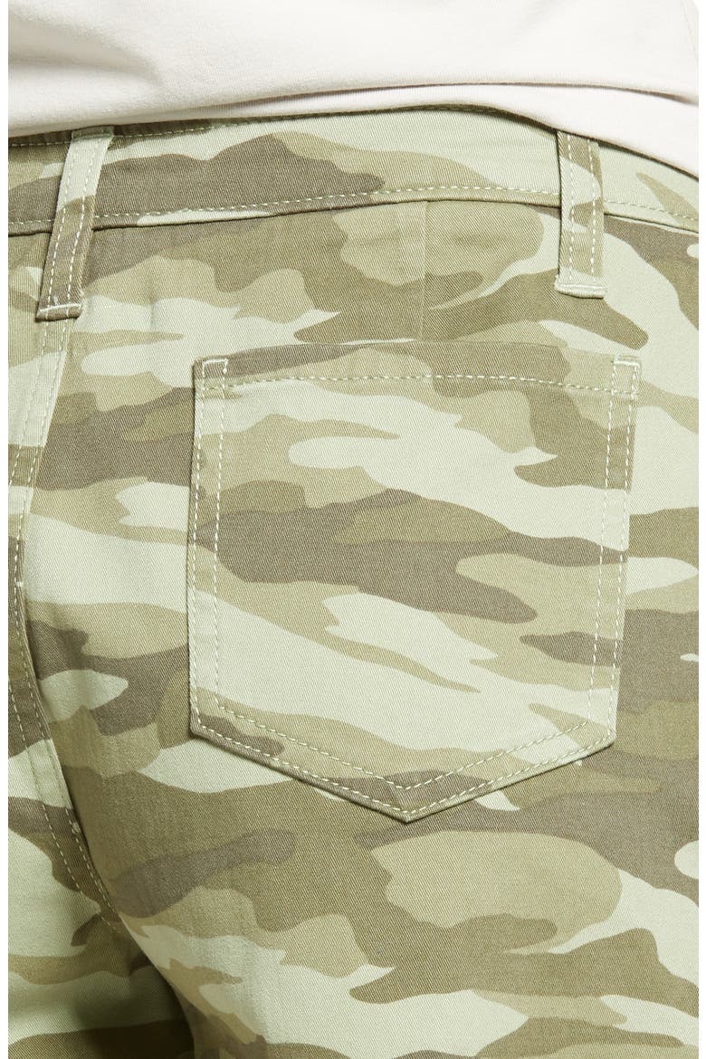 Rolled Cuff Twill Shorts, Alternate, color, GREEN SPRING CAMO
