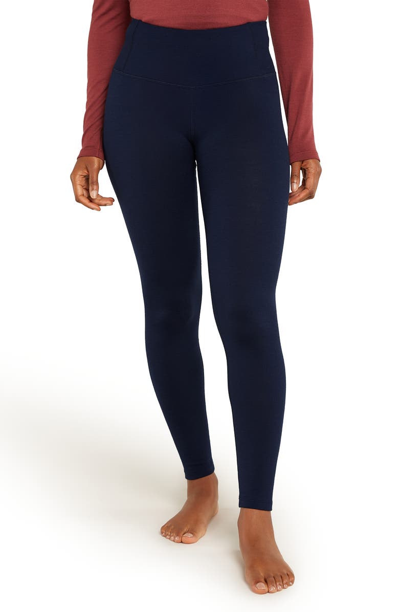 Icebreaker Merino Wool 260 Tech Leggings, Main, color, Midnight Navy