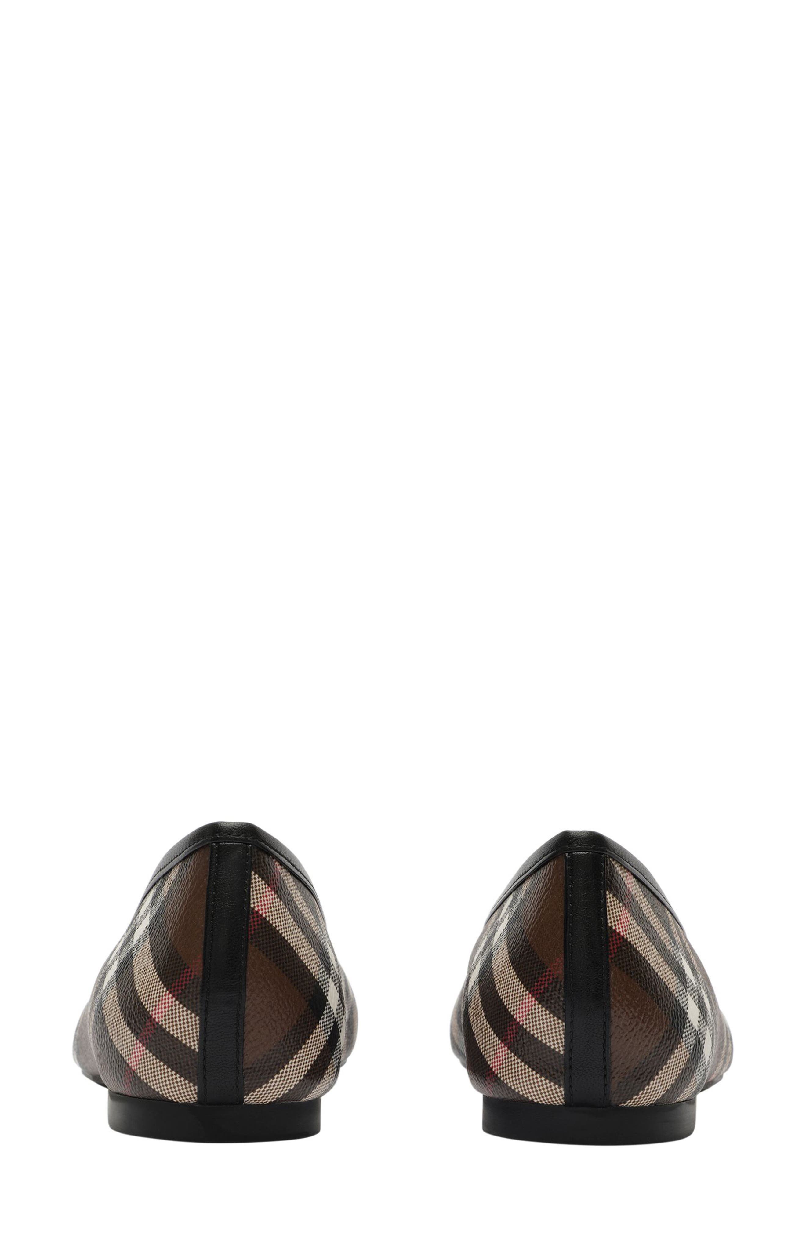 Highgate Ballerina Check Flat, Alternate, color, TOBACCO BROWN IP CHK
