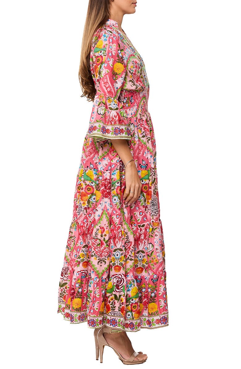 RANEES Long Sleeve Tiered Maxi Dress, Alternate, color, Pink