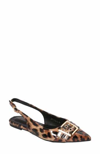 Buckle Slingback Pointed Toe Flat