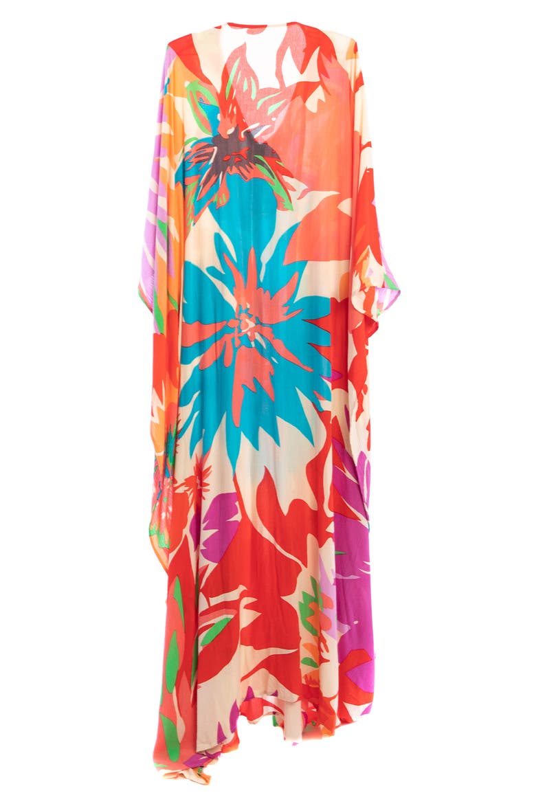Floral Kaftan, Alternate, color, PINK COMBO