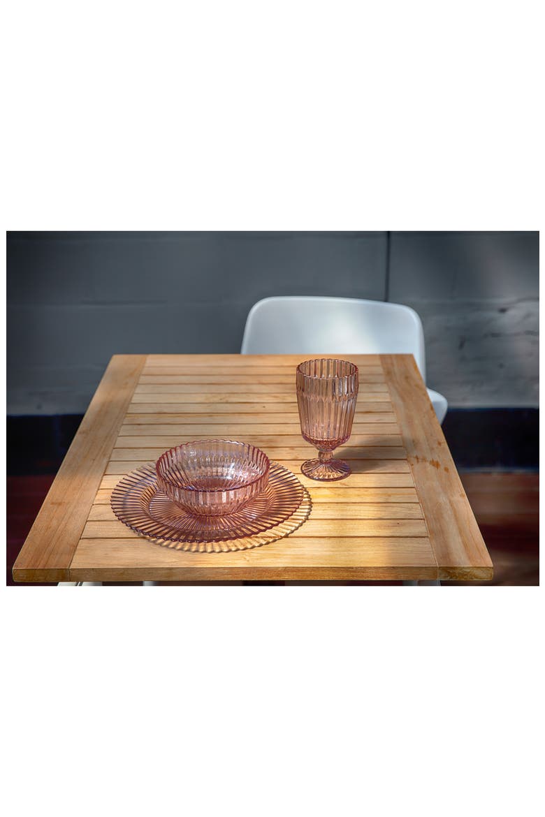 Archie Set of 4 Pink Dessert Plates, Alternate, color, PINK